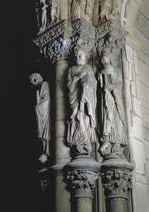 Détail du Portique de la Gloire représentant Saint André - Master Mateo