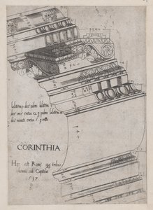 Speculum Romanae Magnificentiae: Entablement du Temple de Vespasien, Rome