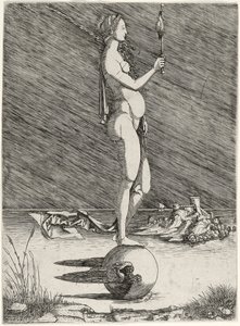 Fortune naviguant sur un globe ailé, vers 1510-15 - Master of 1515