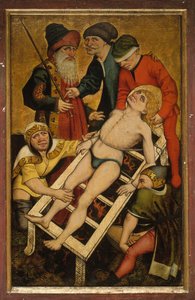 Le martyre de Saint Laurent, revers Donner à boire aux assoiffés - Master of Alkmaar