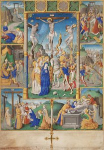 La Crucifixion avec six scènes de la Passion du Christ