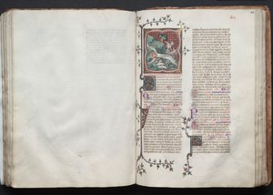 Le Missel de Gotha : Fol. 103r, Saint André attaché à la croix, vers 1375