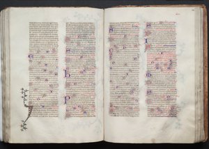 Le Missel de Gotha : Fol. 103v, Texte, vers 1375 - Master of the Boqueteaux