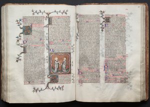 Le Missel de Gotha: Fol. 115r, Texte, vers 1375 - Master of the Boqueteaux