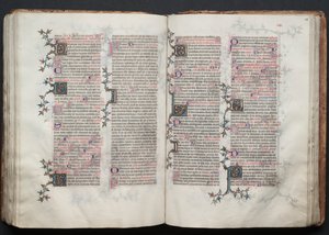Le Missel de Gotha: Fol. 115v, Texte, vers 1375 - Master of the Boqueteaux