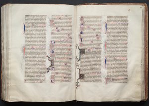 Le Missel de Gotha : Fol. 132r, texte, vers 1375 - Master of the Boqueteaux