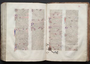 Le Missel de Gotha : Fol. 143r, Texte, vers 1375 - Master of the Boqueteaux
