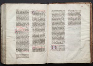 Le Missel de Gotha : Fol. 156v, Texte, vers 1375 - Master of the Boqueteaux