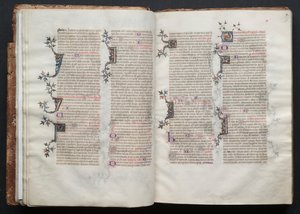 Le Missel de Gotha : Fol. 19r, Texte, vers 1375 - Master of the Boqueteaux