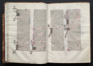 Le Missel de Gotha : Fol. 25v, Texte, vers 1375 - Master of the Boqueteaux