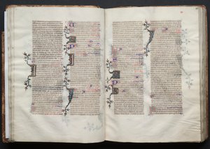 Le Missel de Gotha: Fol. 30v, Texte, vers 1375 - Master of the Boqueteaux