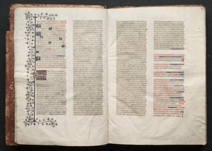 Le Missel de Gotha : Fol. 3v, Texte, vers 1375 - Master of the Boqueteaux