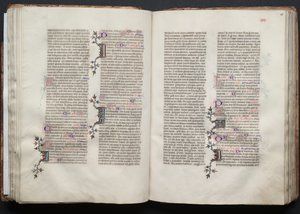 Le Missel de Gotha : Fol. 46r, Texte, vers 1375 - Master of the Boqueteaux