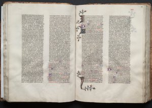 Le Missel de Gotha : Fol. 47v, Texte, vers 1375 - Master of the Boqueteaux