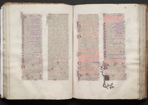 Le Missel de Gotha : Fol. 56r, Texte, vers 1375 - Master of the Boqueteaux