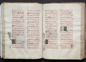 Le Missel de Gotha : Fol. 62r, Texte, vers 1375