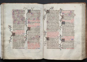 Le Missel de Gotha : Fol. 66r, Texte, vers 1375 - Master of the Boqueteaux
