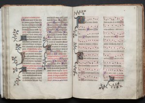 Le Missel de Gotha : Fol. 67r, Texte, vers 1375 - Master of the Boqueteaux