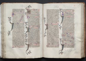Le Missel de Gotha : Fol. 82r, Texte, vers 1375 - Master of the Boqueteaux