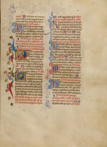 Initial P : Une bénédiction du pape - Master of the Brussels Initials