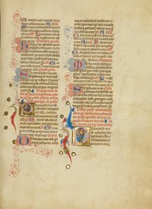 Initial P : Saint George ; Initial P : Saint Mark - Master of the Brussels Initials