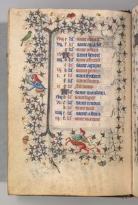 Heures de Charles le Noble, roi de Navarre (1361-1425) : fol. 3v, mars