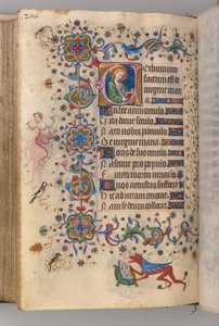 Les Heures de Charles le Noble, roi de Navarre 1361-1425: fol. 102v, Texte, vers 1405 - Master of the Brussels Initials and Associates