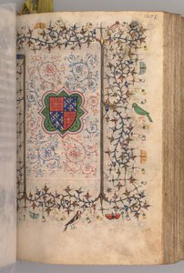 Heures de Charles le Noble, roi de Navarre 1361-1425: fol. 137r, Blason..., vers 1405 - Master of the Brussels Initials and Associates