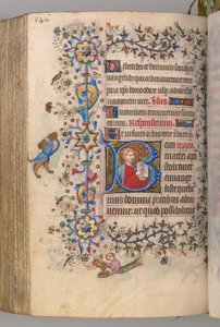 Heures de Charles le Noble, roi de Navarre 1361-1425 : fol. 267v, Texte, vers 1405 - Master of the Brussels Initials and Associates