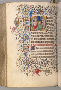 Heures de Charles le Noble, roi de Navarre 1361-1425, fol. 280v, SS. Job et Eustache, vers 1405 - Master of the Brussels Initials and Associates