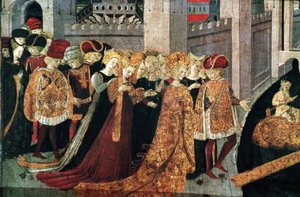 Décaméron de Boccace : le Châtelain Péricone accueille Alatiel, fille du sultan de Babylone Beminedab et sa suite sur l