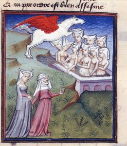 Neuf Muses se baignant, des Œuvres complètes de Christine de Pisan