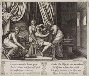 Nymphes aidant Psyché à sa toilette - Master of the Die