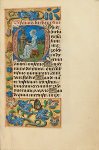 Initiale G : Sainte-Barbara - Master of the Dresden Prayer Book