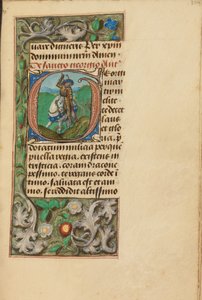 Initiale G : Saint Georges et le dragon