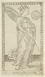 Astrologie, planche 29 des Arts et Sciences - Master of the E Series Tarocchi