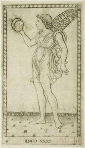 Génie du Soleil, planche 31 de Genii et Vertus - Master of the E Series Tarocchi