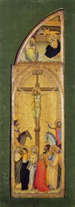 La Crucifixion (huile sur panneau) - Master of the Fabriano Altarpiece (attr. to)
