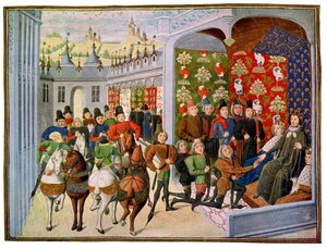 Le roi Henri VI de France reçoit les envoyés anglais, 15ème siècle