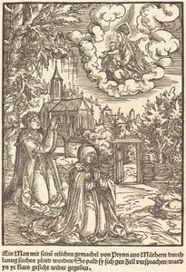 Ein Man mit seine eelicheu gemachel ... - Master of the Miracles of Mariazell