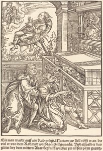 Un homme attend sur une roue... - Master of the Miracles of Mariazell