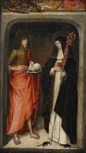 Saint Jean-Baptiste et Sainte Gertrude de Nivelles, 1480