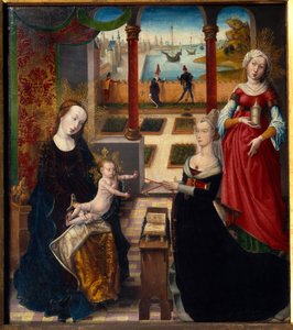 Vierge et Sainte Marie Madeleine Peinture du Maître de la Vue de Sainte-Gudule (15ème siècle) 1475 Liège, musée des Beaux-Arts - Master of the View of St. Gudule