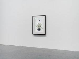 Columbine, 2018 (cadre en bois, bordure, écran LCD, ventilateur et lecteur multimédia) - Mat Collishaw