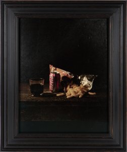 Dernier repas dans le couloir de la mort, Louis Jones Junior, 2012 (impression par transfert numérique sur parchemin en peau de chèvre) - Mat Collishaw