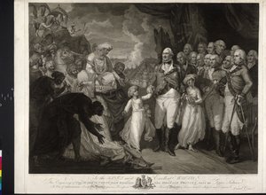 Marquis Cornwallis avec les deux princes indiens