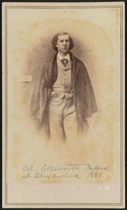 Portrait carte-de-visite du Col. Elmer Ephraim Ellsworth, 1861