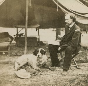 Le général Custer (1839-76) à son quartier général, c.1864 - Mathew B. Brady
