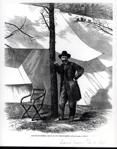 Le lieutenant général Ulysses S. Grant, à son quartier général, illustration de 
