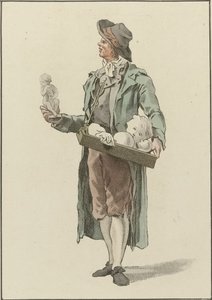 Marchand ambulant avec des statuettes en plâtre - Mathias de Sallieth